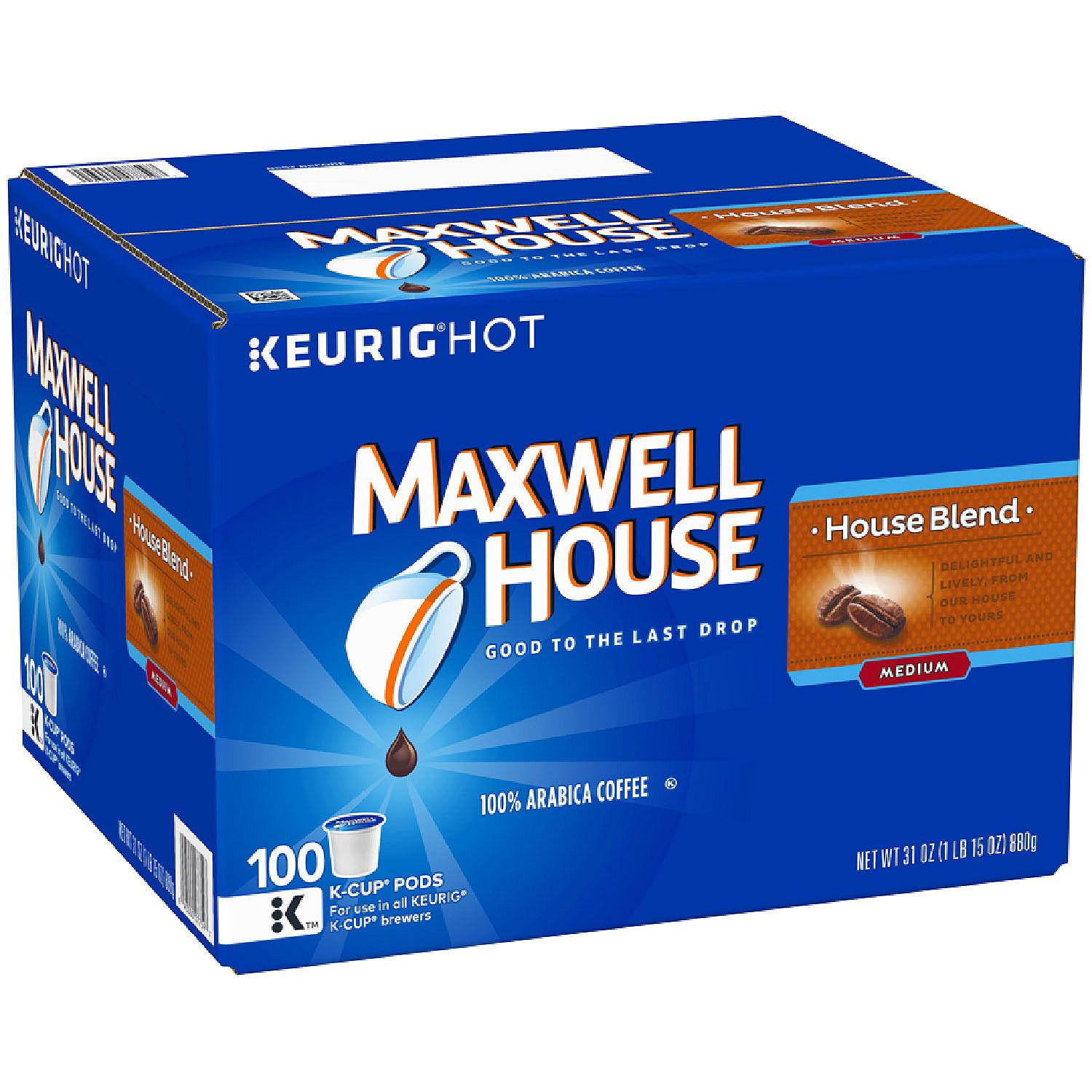 (image for) Maxwell House, House Blend Coffee (100 K-Cups) - Click Image to Close